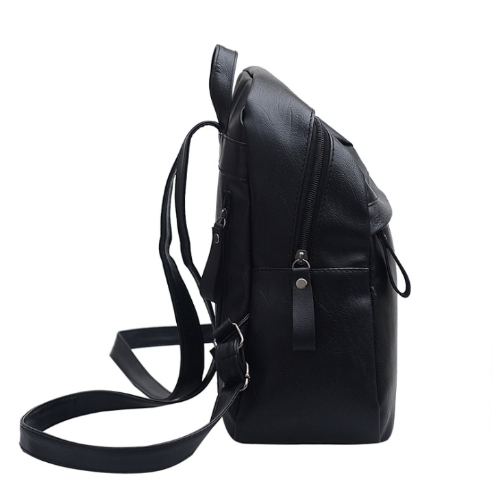 High Quality PU Leather Women Backpack Fashion Solid School Bags For Teenager Girls Large Capacity Casual Women Black Backpacks High Quality PU Leather Women Backpack Fashion Solid School Bags For Teenager Girls Large Capacity Casual Women Black Backpacks